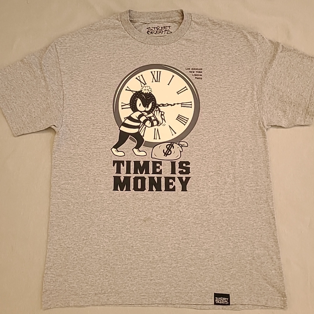STREET DREAMS Retro T-shirt Urban Streetwear Mens XL Gray